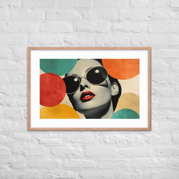 Stylish portrait of woman in sunglasses, pop art style