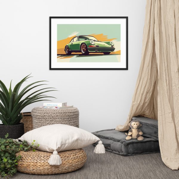 A stylish room corner featuring modern artwork and cozy decor elements.