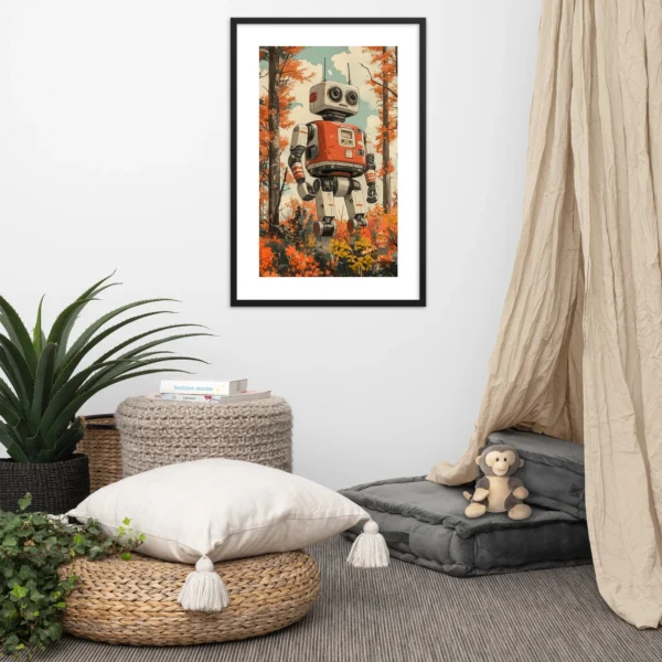 Autumn Wanderer: Retro Robot Print - Image 3