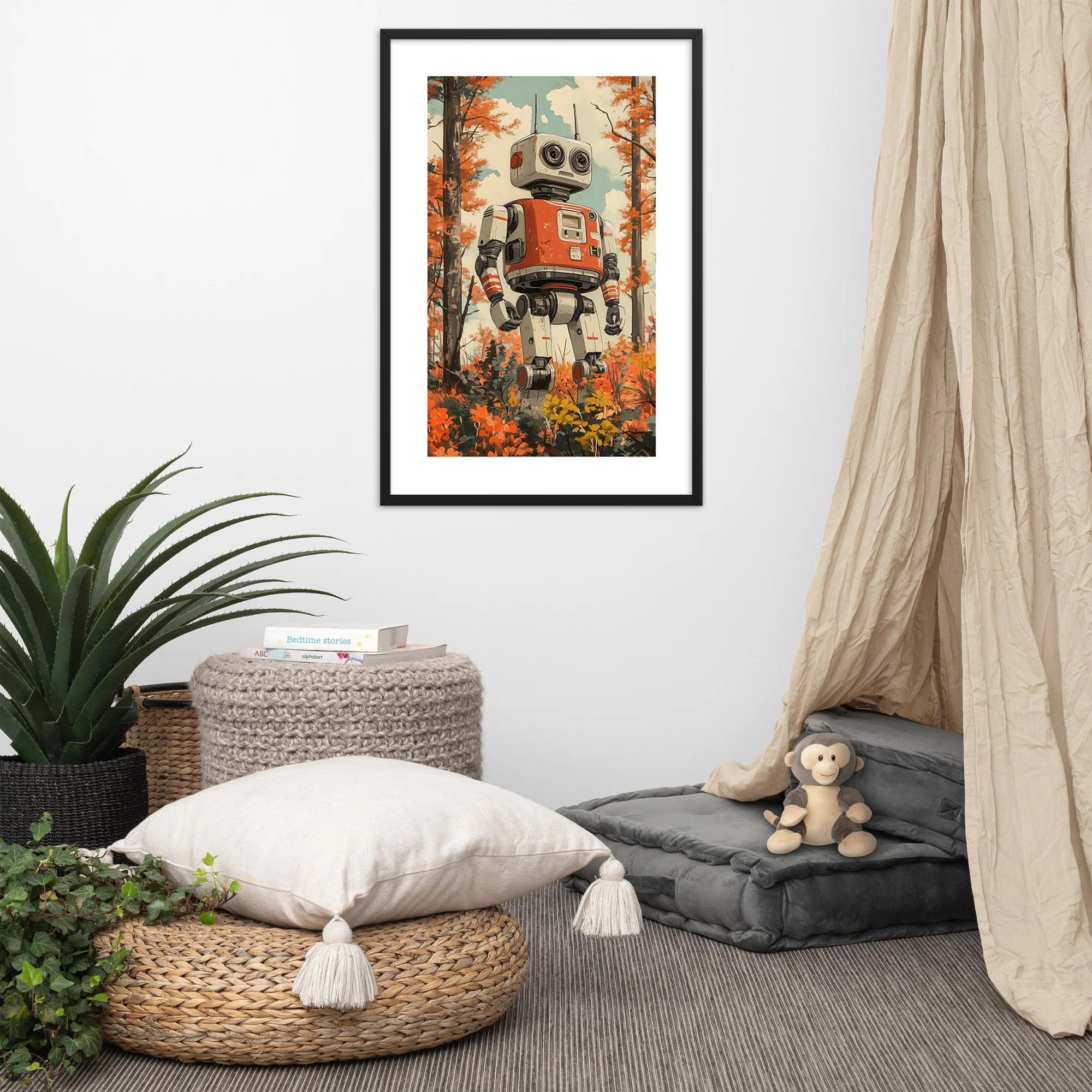 Autumn Wanderer: Retro Robot Print - Image 3