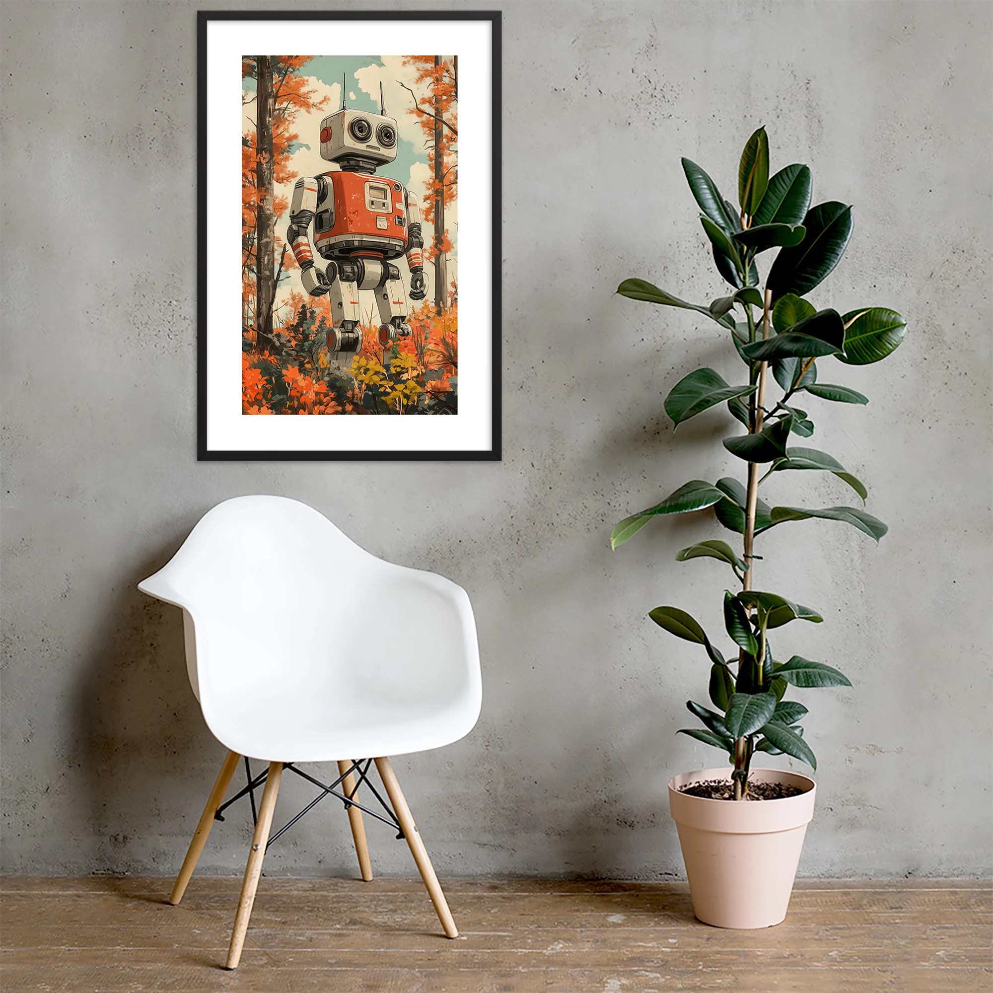 Autumn Wanderer: Retro Robot Print - Image 8