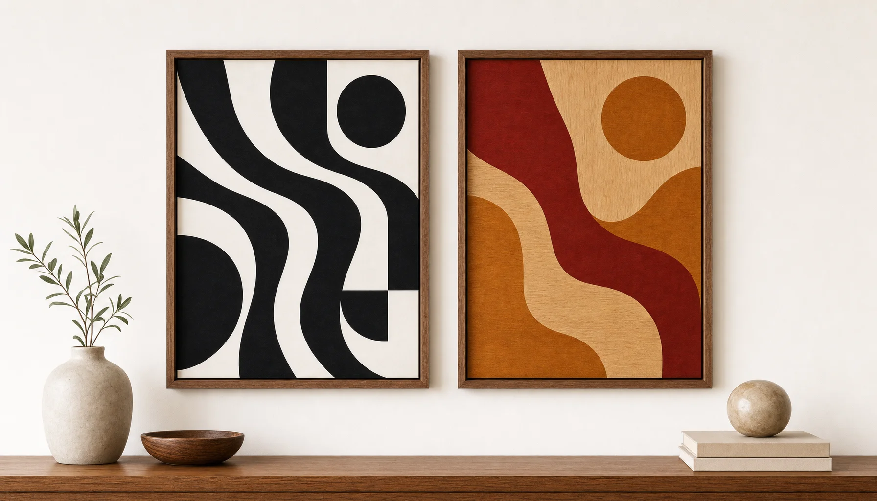 Black Ink or Red Oak: Choosing Your Mid-Century Modern Print Color Story