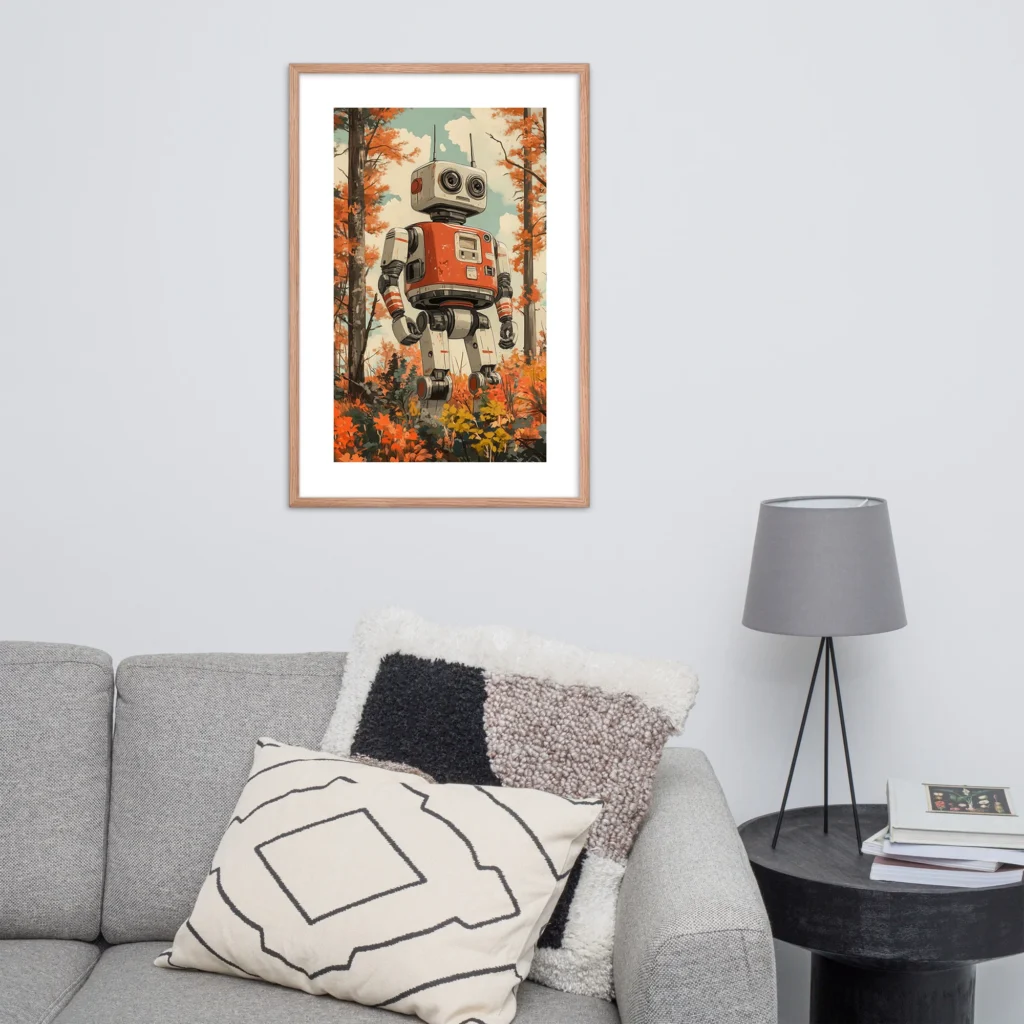 Autumn Wanderer: Retro Robot Print